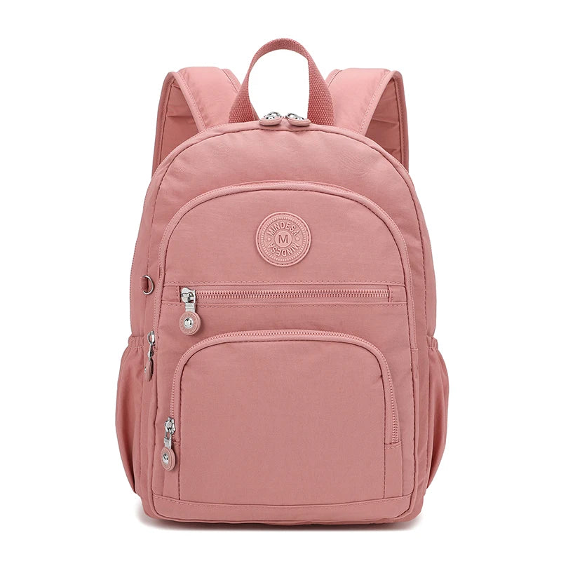 Mochila Feminina Nylon Impermeável Casual Escolar