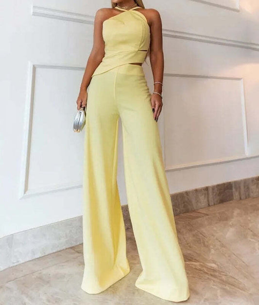 Macacão Feminino Pantalona Sem Manga – Elegância e Sofisticação em Uma Só Peça