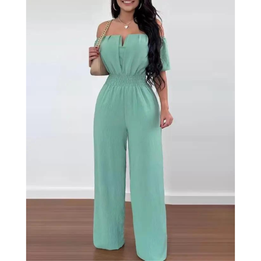 Macacão Branco Ombro a Ombro Feminino – Elegância e Conforto em Uma Só Peça