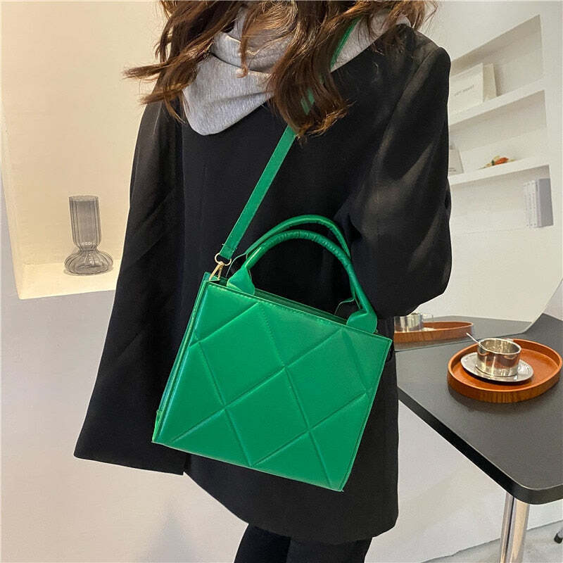 Bolsa Feminina de Algodão Cru - Plaid