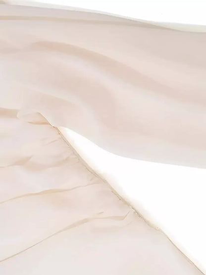 Blusa Feminina de Ombro Único com Flor em Chiffon - Elise