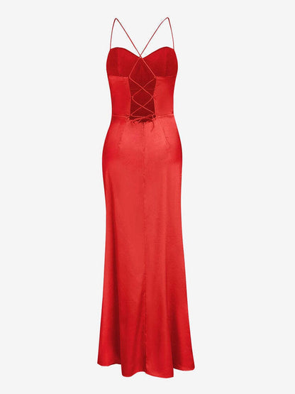 Vestido Longo Fenda Lateral e Decote Draped – Elegância e Sensualidade