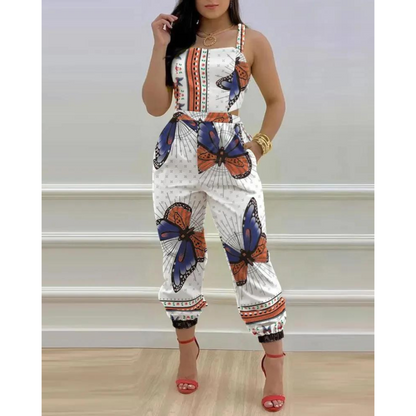 Macacão Feminino Estampa Jeans Patchwork – Estilo e Conforto em Uma Só Peça