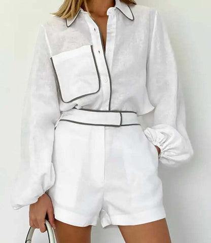 Conjunto Camisa e Shorts Alfaiataria Carolinne