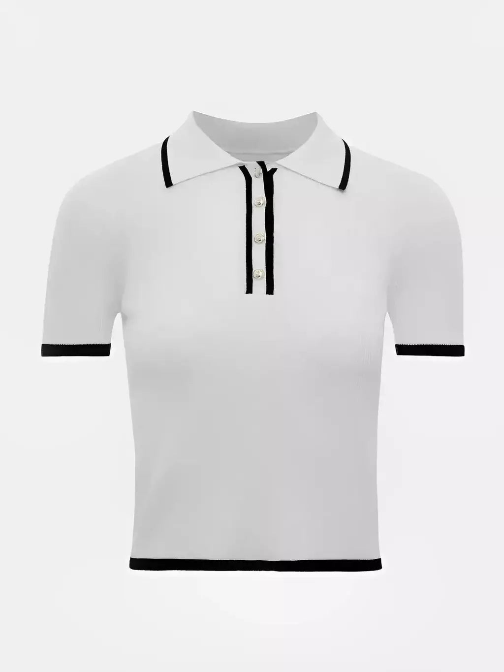 Blusa Feminina Gola Polo Decote com Botões - Blenda