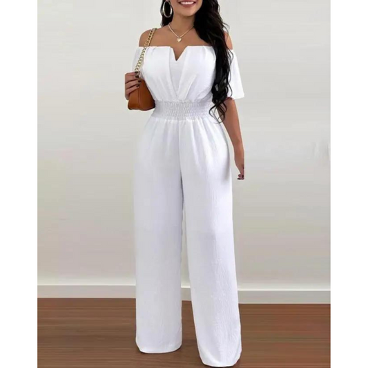 Macacão Branco Ombro a Ombro Feminino – Elegância e Conforto em Uma Só Peça