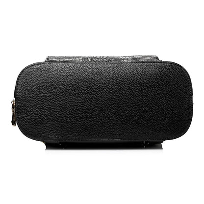 Mochila Feminina Couro Legítimo Zency Croco para Notebook 13"