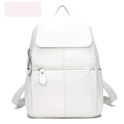 Mochila Feminina Zency Couro Legítimo Antifurto Grande