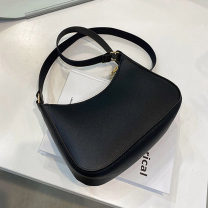 Bolsa Hobo Feminina Minimalista em Couro PU – Ombro e Transversal