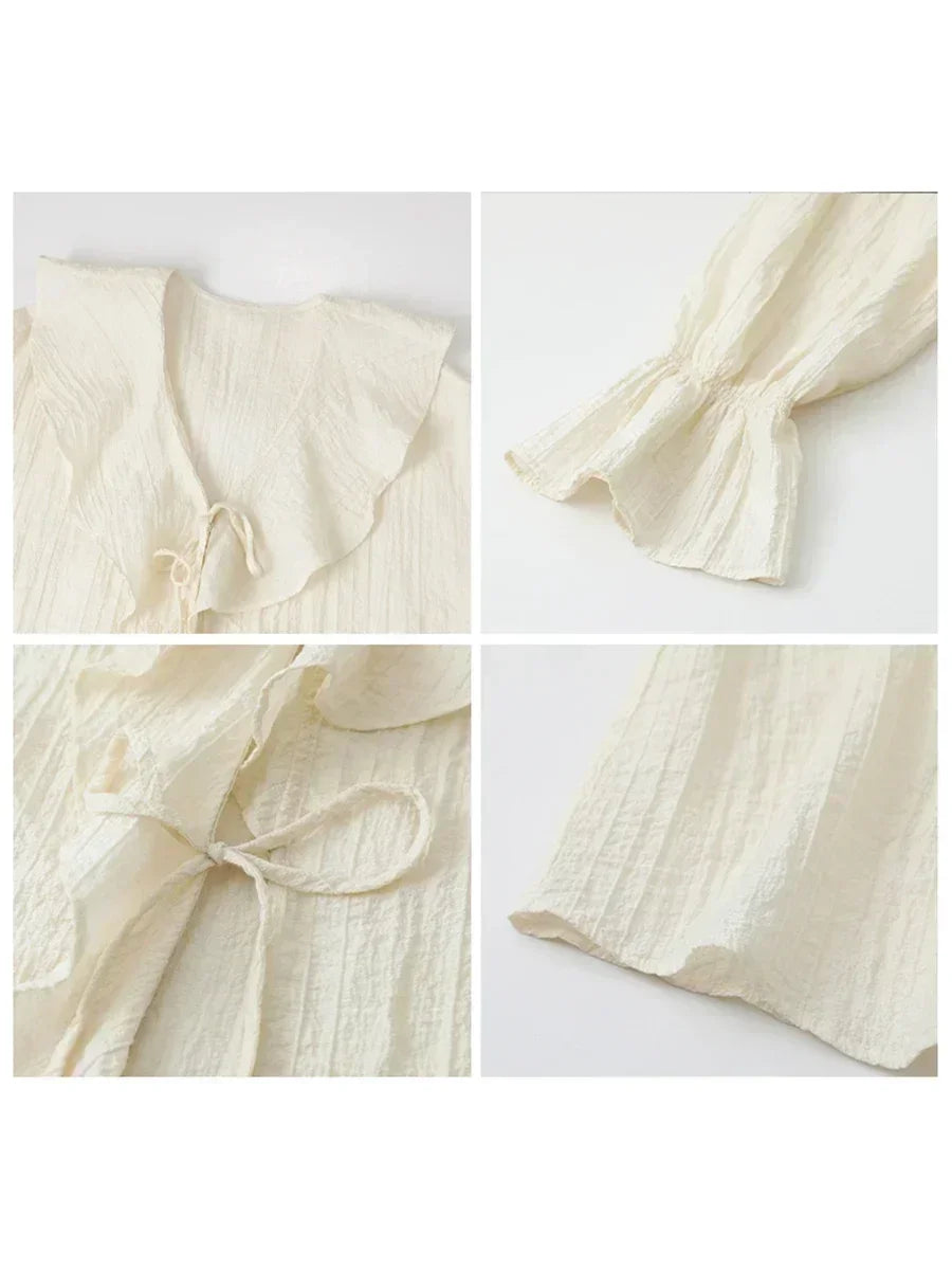 Camisa Feminina Oversized com Babados CHIC VEN