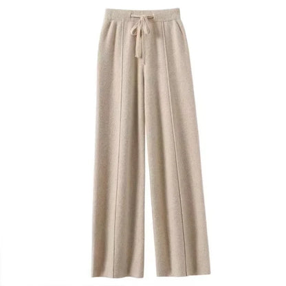 Calça Pantalona Feminina em Lã Merino e Cashmere Inverno