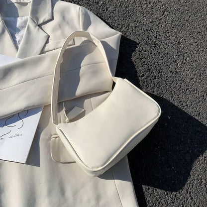 Bolsa Hobo Feminina Minimalista em Couro PU – Ombro e Transversal