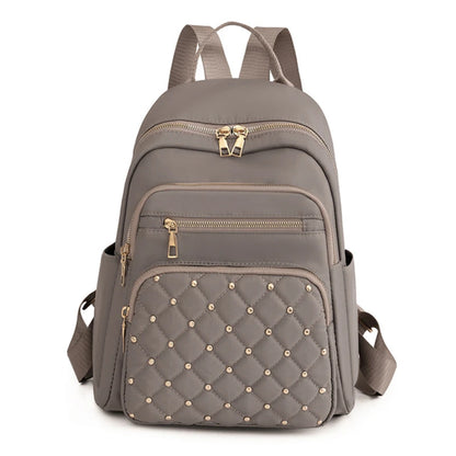 Mochila Feminina Nylon Impermeável Grande com Tachas