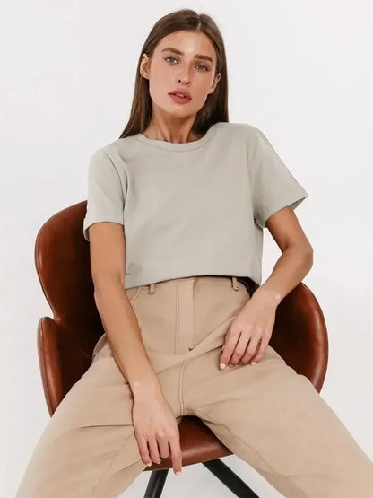 Camiseta Feminina Básica 100% Algodão 230g Bornladies