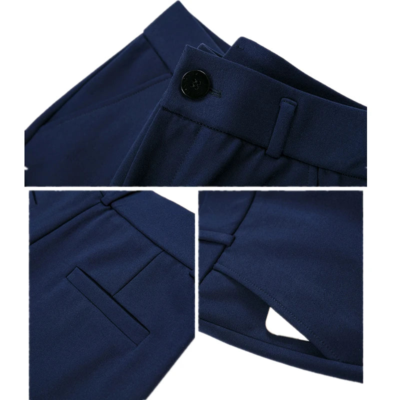 Calça Social Feminina Cintura Alta Stretch Office & Casual