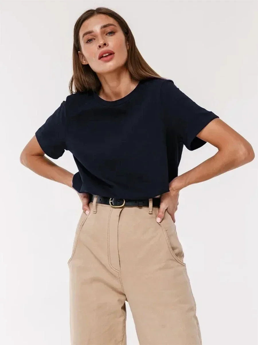 Camiseta Feminina Básica 100% Algodão 230g Bornladies