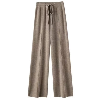 Calça Pantalona Feminina em Lã Merino e Cashmere Inverno