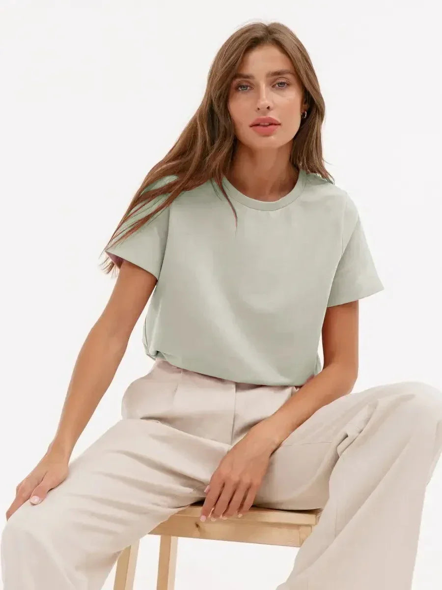 Camiseta Feminina Básica 100% Algodão 230g Bornladies