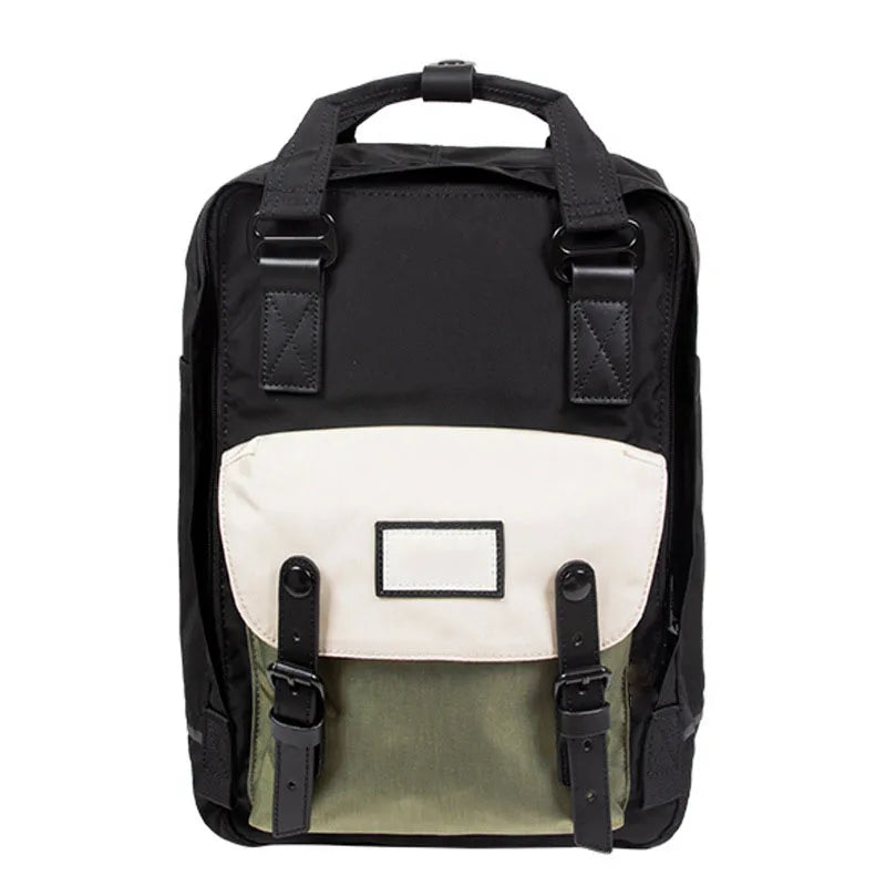 Mochila Feminina Impermeável 14" Estilo Retrô para Notebook e Faculdade