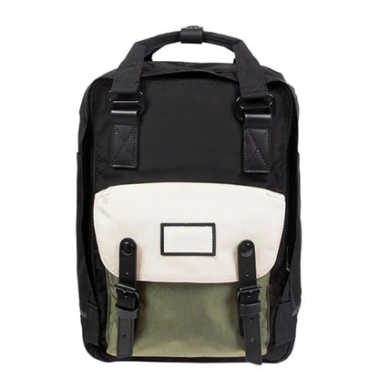 Mochila Feminina Impermeável 14" Estilo Retrô para Notebook e Faculdade