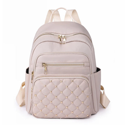 Mochila Feminina Nylon Impermeável Grande com Tachas