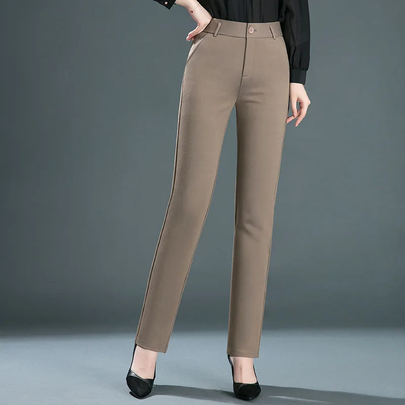 Calça Social Feminina Cintura Alta Stretch Office & Casual
