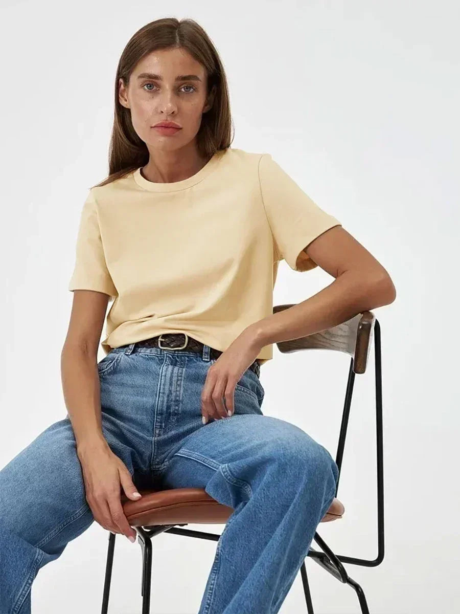 Camiseta Feminina Básica 100% Algodão 230g Bornladies