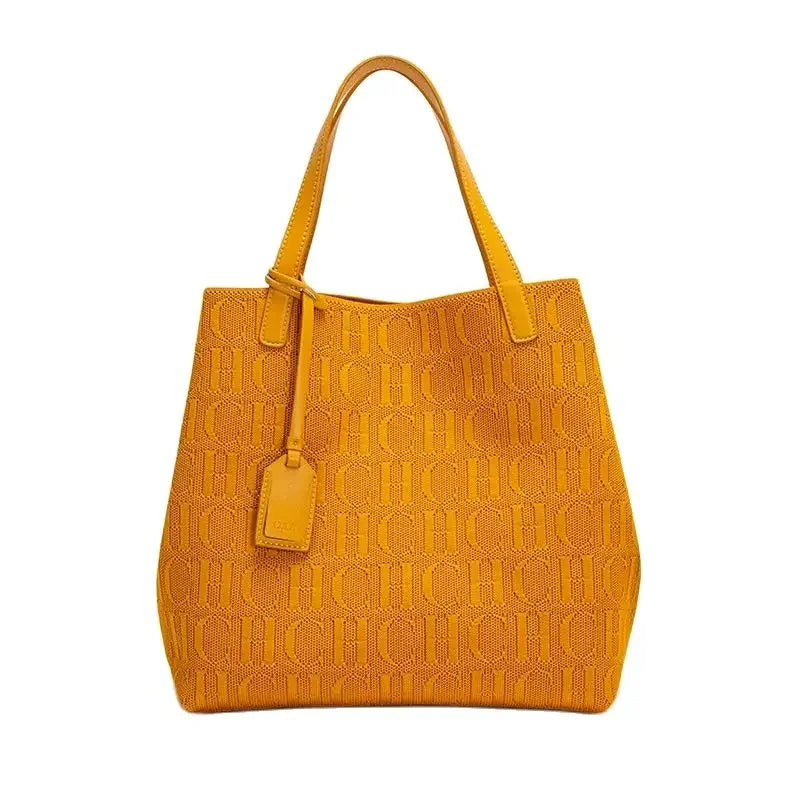 Bolsa Tote Feminina Grande CH Monograma para o Dia a Dia