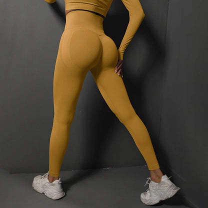 Legging Fitness Scrunch Cós Alto Sem Costura