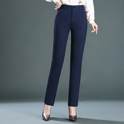 Calça Social Feminina Cintura Alta Stretch Office & Casual