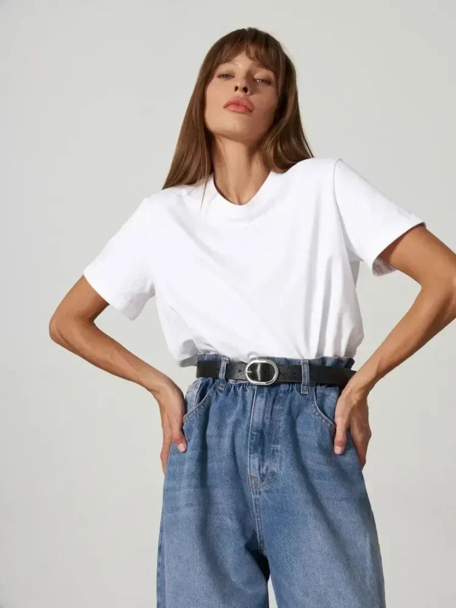 Camiseta Feminina Básica 100% Algodão 230g Bornladies