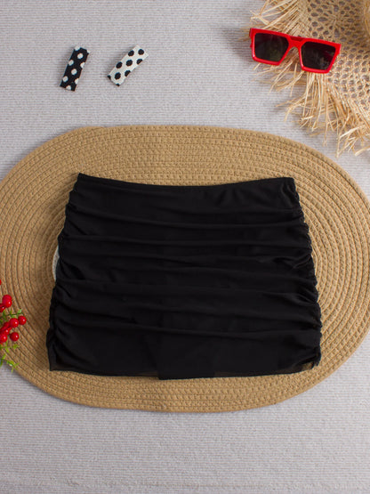 Saia Shorts de Praia em Tule Preto para Bikini Feminino