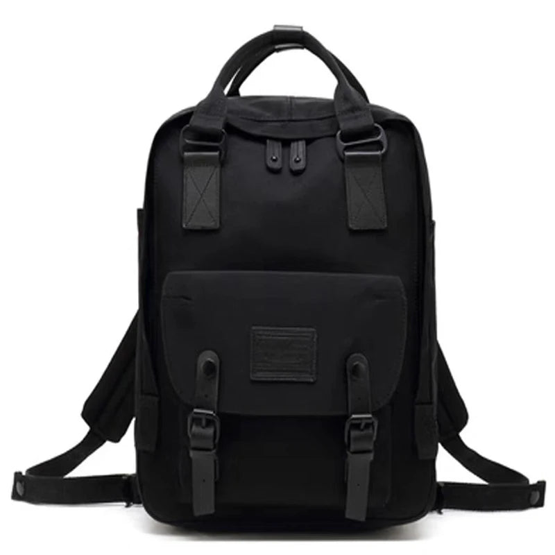 Mochila Feminina Impermeável 14" Estilo Retrô para Notebook e Faculdade