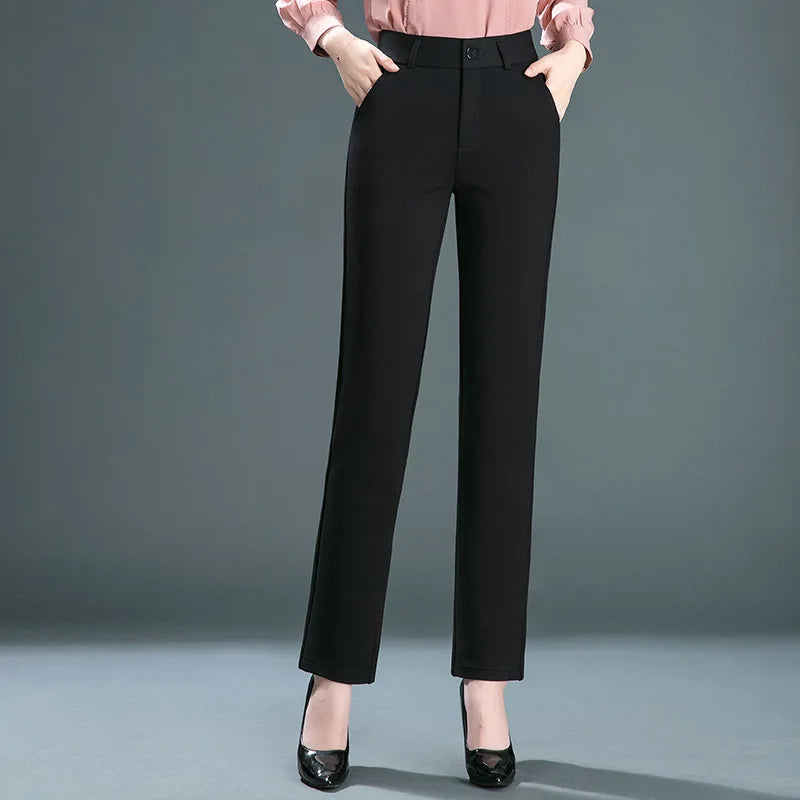 Calça Social Feminina Cintura Alta Stretch Office & Casual