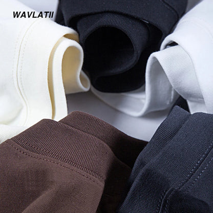 Camiseta Oversized WAVLATII 260G Unissex Streetwear Básica