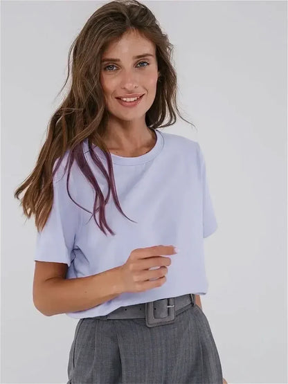 Camiseta Feminina Básica 100% Algodão 230g Bornladies