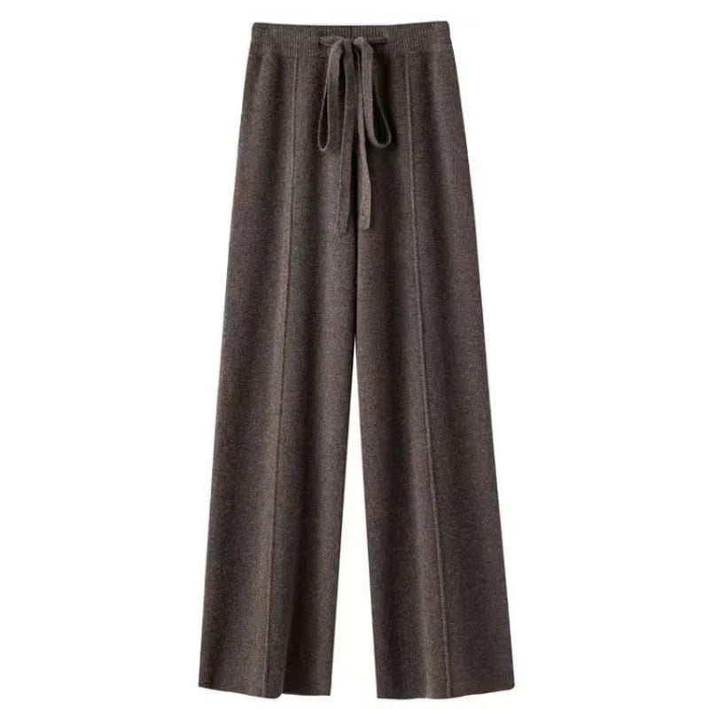 Calça Pantalona Feminina em Lã Merino e Cashmere Inverno