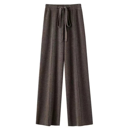 Calça Pantalona Feminina em Lã Merino e Cashmere Inverno