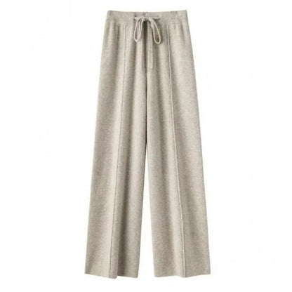 Calça Pantalona Feminina em Lã Merino e Cashmere Inverno
