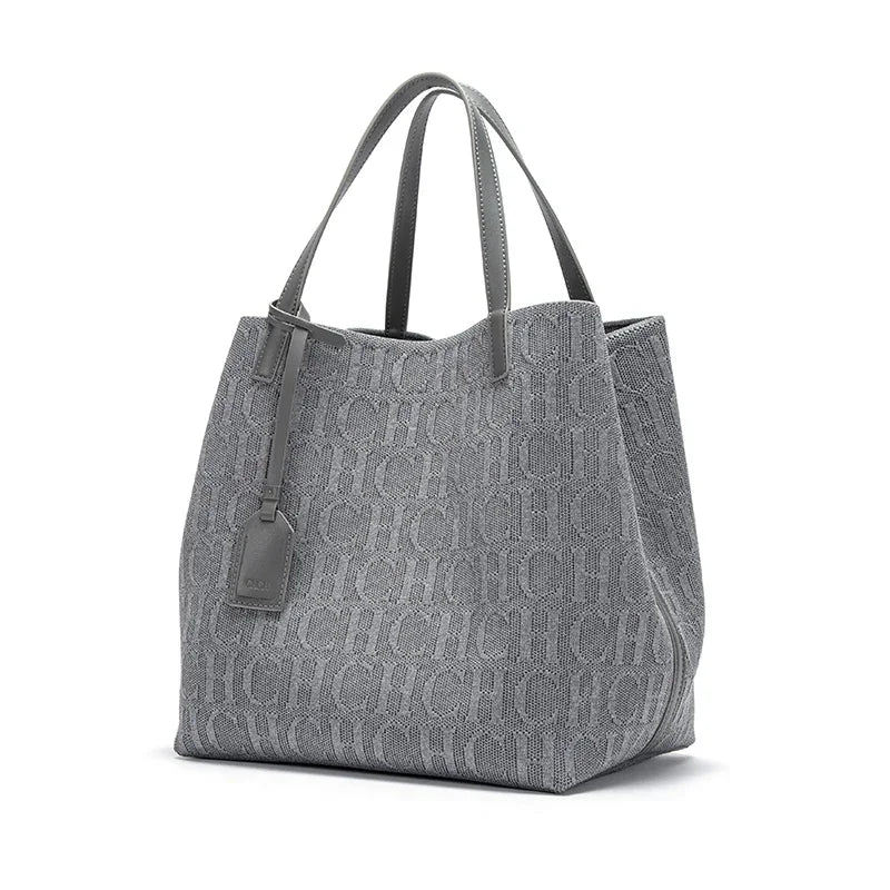 Bolsa Tote Feminina Grande CH Monograma para o Dia a Dia