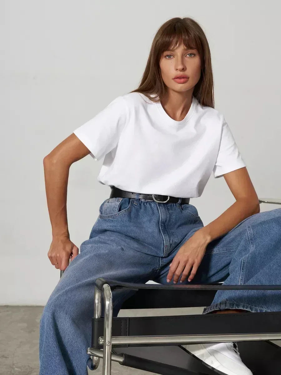 Camiseta Feminina Básica 100% Algodão 230g Bornladies