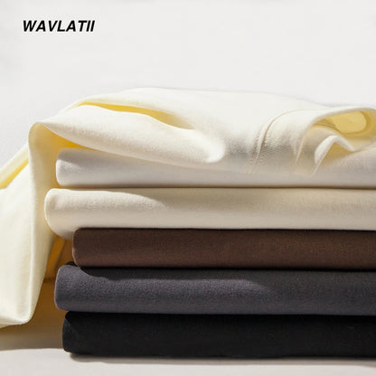 Camiseta Oversized WAVLATII 260G Unissex Streetwear Básica