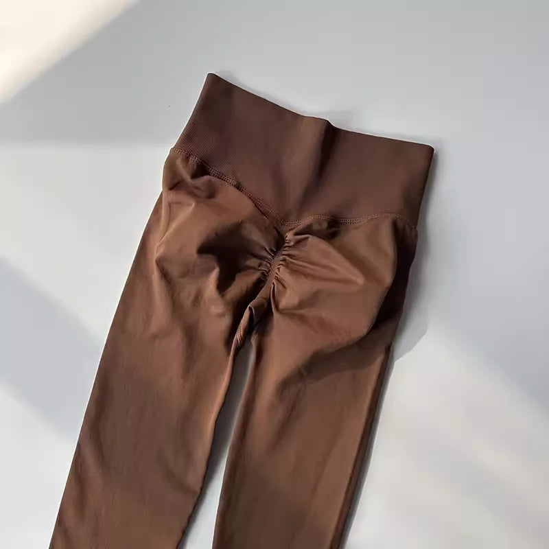 Legging Fitness Scrunch Cós Alto Sem Costura