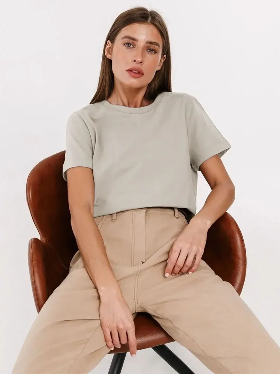 Camiseta Feminina Básica 100% Algodão 230g Bornladies