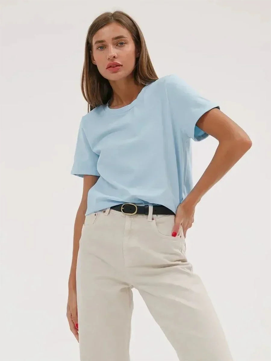 Camiseta Feminina Básica 100% Algodão 230g Bornladies