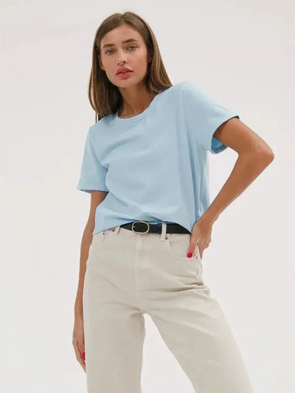 Camiseta Feminina Básica 100% Algodão 230g Bornladies