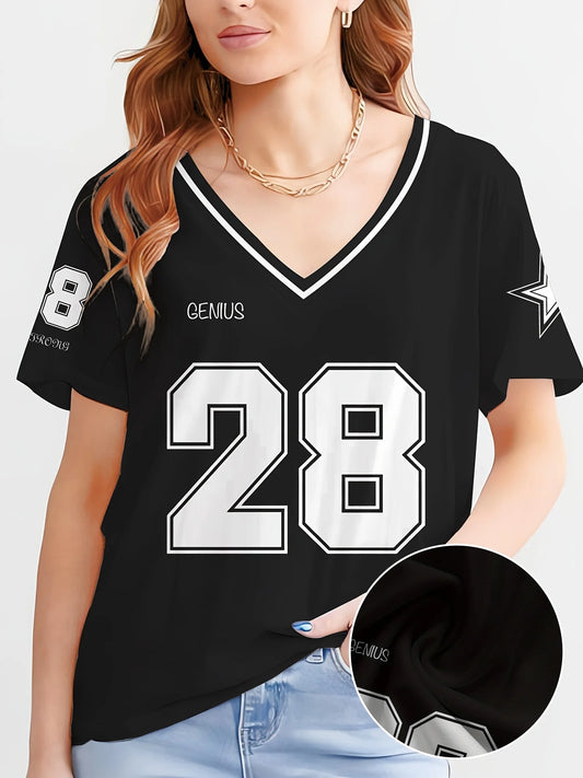 Camiseta Esportiva Feminina Plus Size Nº 28 UV 50+ Secagem Rápida