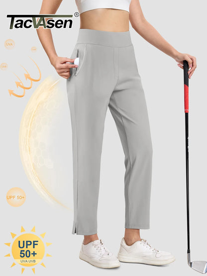 Calça Golf Feminina Tacvasen UPF 50+ Secagem Rápida Cintura Alta