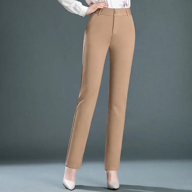 Calça Social Feminina Cintura Alta Stretch Office & Casual