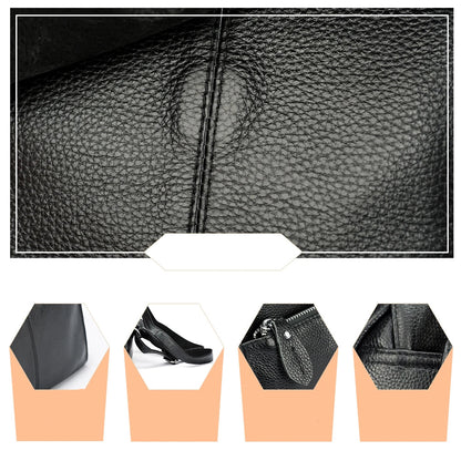 Mochila Feminina Zency Couro Legítimo Antifurto Grande